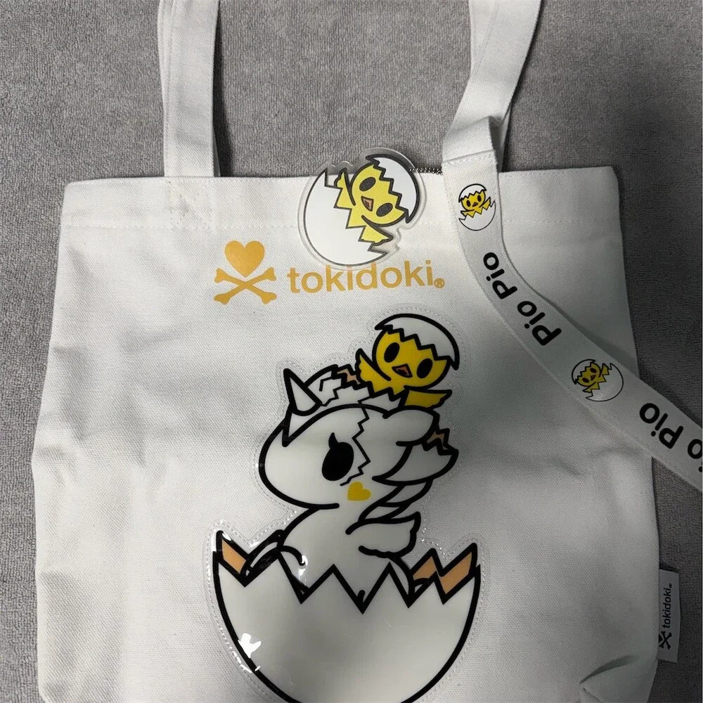 Tokidoki Unicorno Series 9 Pio Pio Tote Bag White Keychain & Box